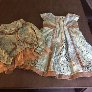 Trish scully child dress with jacket sz 3/4